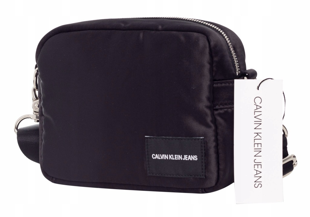 CALVIN KLEIN TOREBKA DAMSKA SATIN CAMERA BAG BLACK