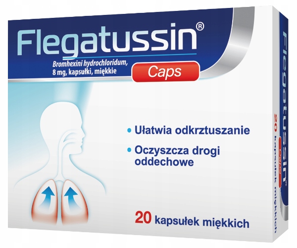 Flegatussin Caps 8 mg lek wykrztuśny 20 kapsułek