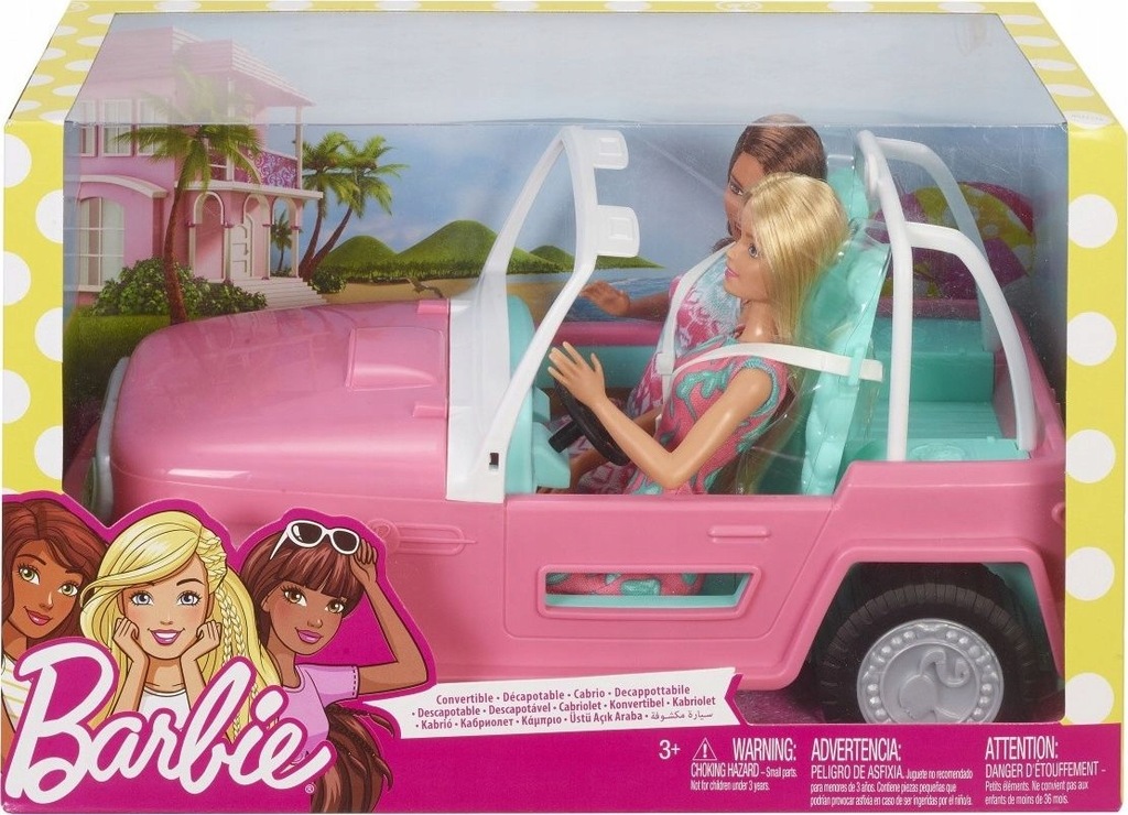 Mattel Barbie Jeep + 2 lalki FPR59 8841103288