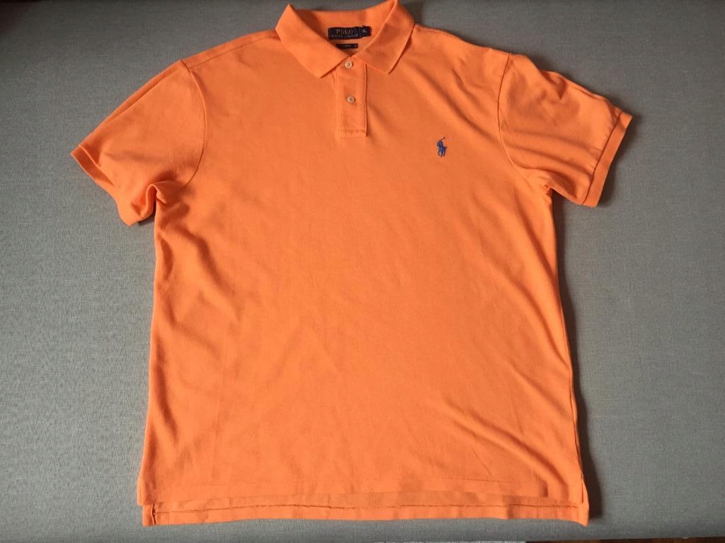 POLO RALPH LAUREN XL KOSZULKA SLIM FIT ORANGE