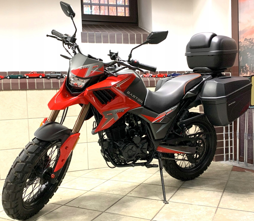 MOTOCYKL BARTON HYPER Z KUFRAMI 125cc 4T BARDZO NISKI PRZEBIEG 3100 KM !!!!