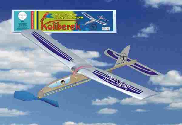Koliberek - model samolotu z napędem gumowym