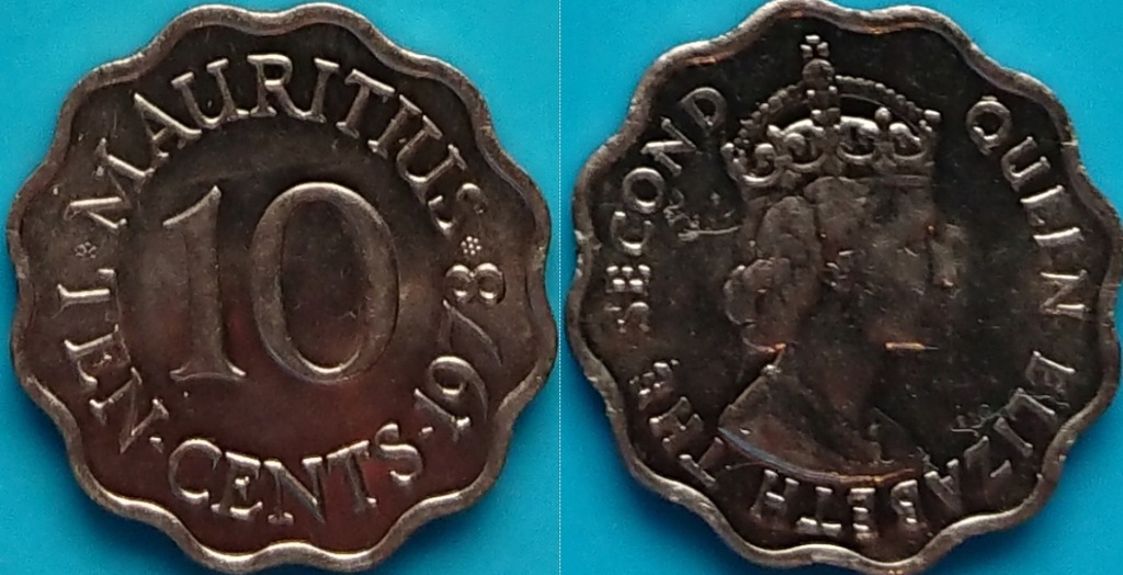 Mauritius 10 centów 1978r. KM 33 piękny stan