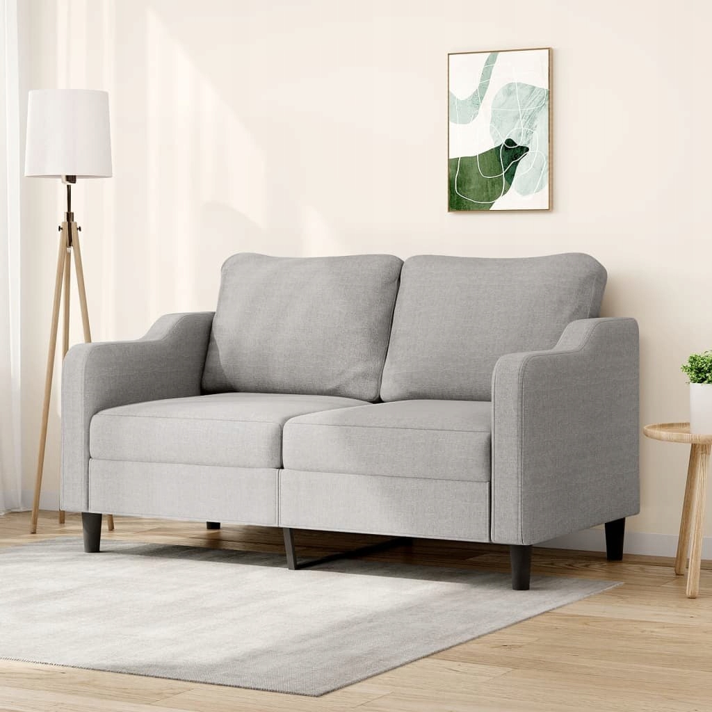 SOFA 2-OSOBOWA, JASNOSZARA, 140CM TKANINA