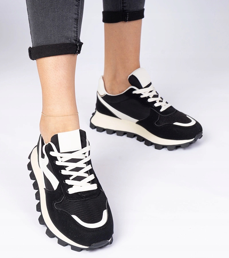 Czarne sportowe sneakersy damskie Melinda rozmiar 37