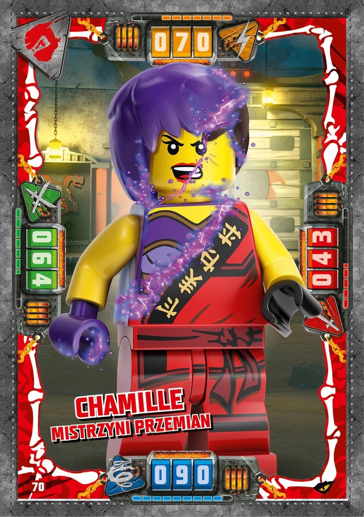KARTA LEGO NINJAGO SERIA 4 CHAMILLE MISTRZYNI 70 8450137504 oficjalne archiwum Allegro