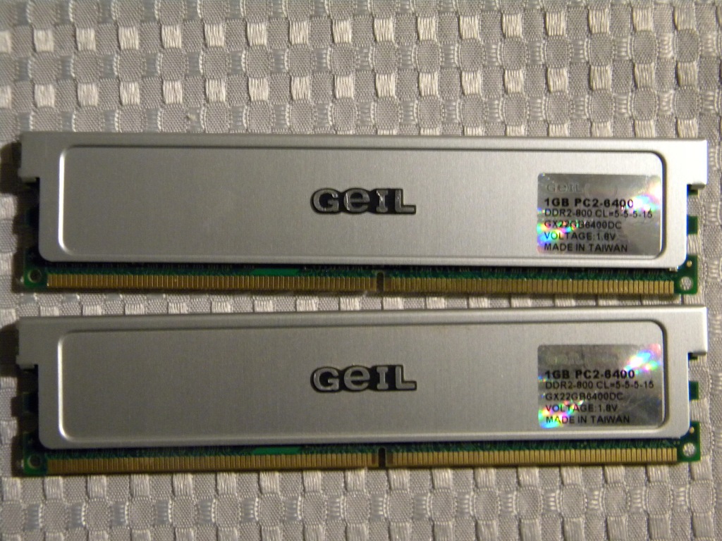RAM 2GB DDR 2- 800 (2X1GB) GEIL