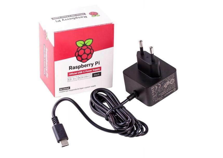 Oryginalny zasilacz Raspberry Pi4B, USB-C,5.1V,3A