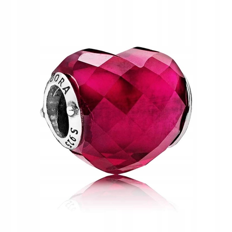 Charms Pandora - Serce w kolorze fuksji 796563NFR
