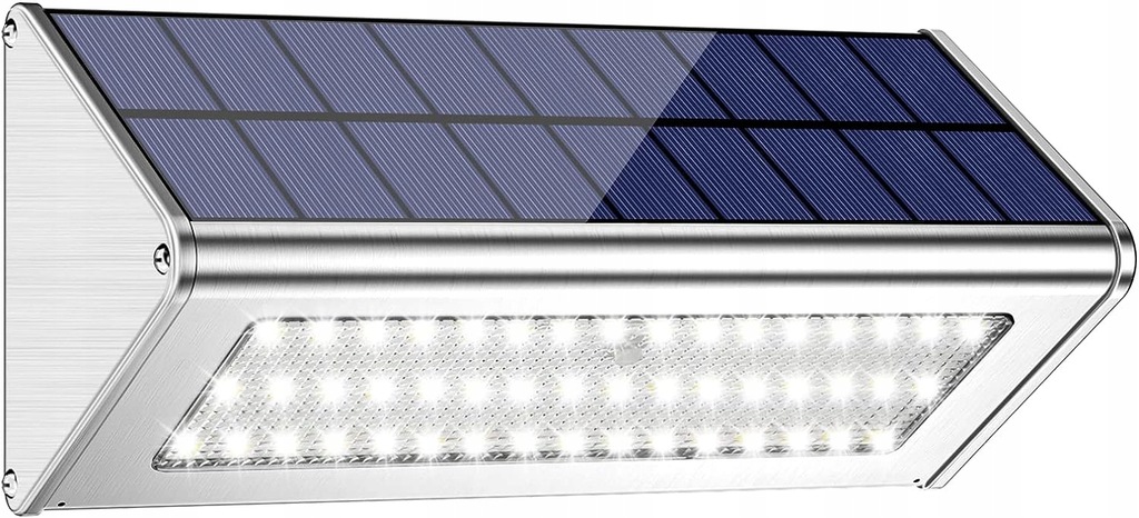 Aluminiowa Lampa Solarna z czujnikiem Ruchu 4500 mAh 4 tryby 1100 lumenów