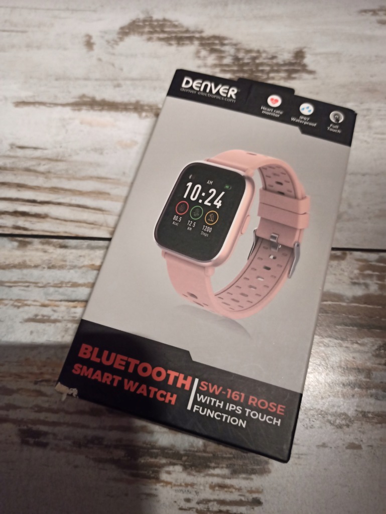 RÓŻOWY SMARTWATCH DENVER BLUETTOTH SW-161 IPS TOUCH