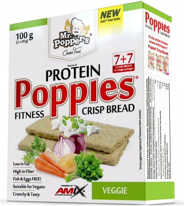 Amix Poppies Crisp Bread chrupkie pieczowo warzywa