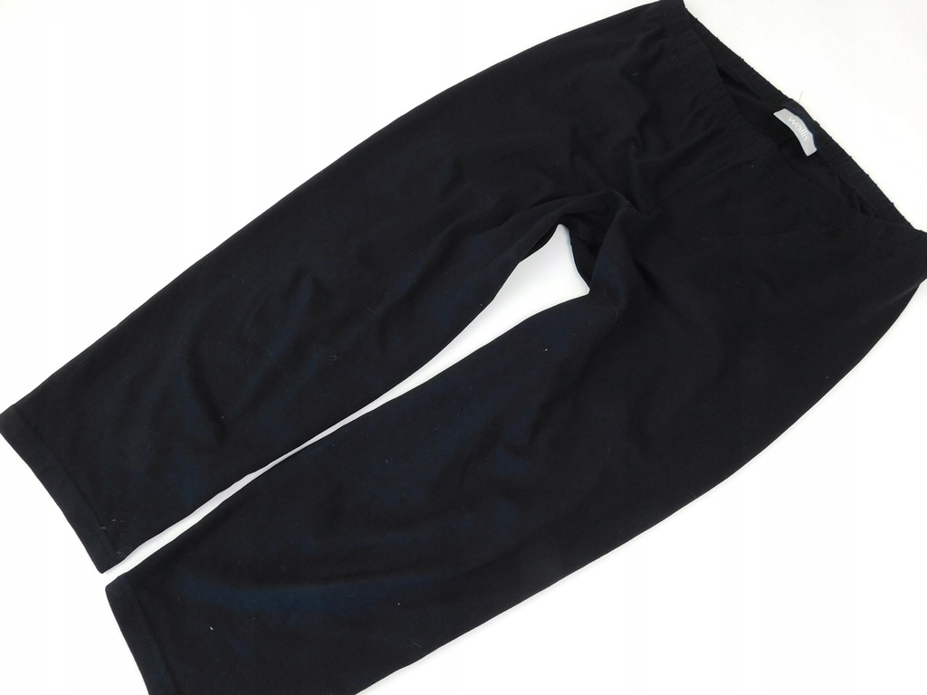 0107p56 WALLIS wygodne LEGGINSY rybaczki BLACK L