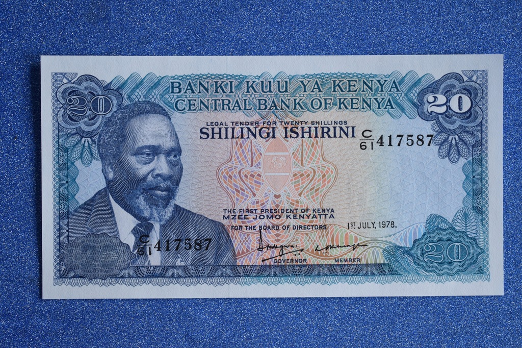 20 SHILLINGI, KENIA, 1978r, UNC, P-17