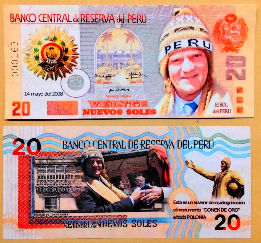 Donald Tusk 20 nowych soli 2008 Order Słońce Peru