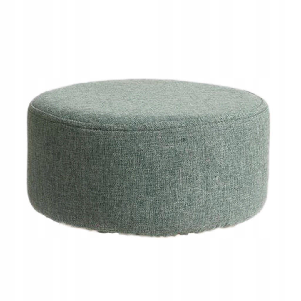 Round Linen Fabric Stool Cover Wood Stool Cover,