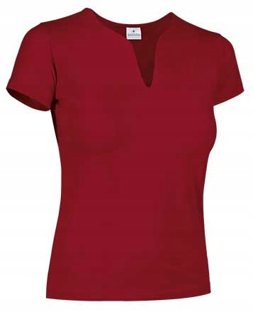 Koszulka damska dekolt łezka CANCUN czerwona M