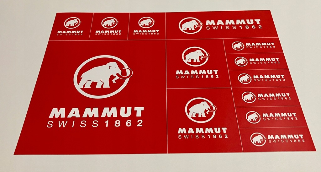 Naklejki stickers Mammut mamut szwajcarska firma turystyczna