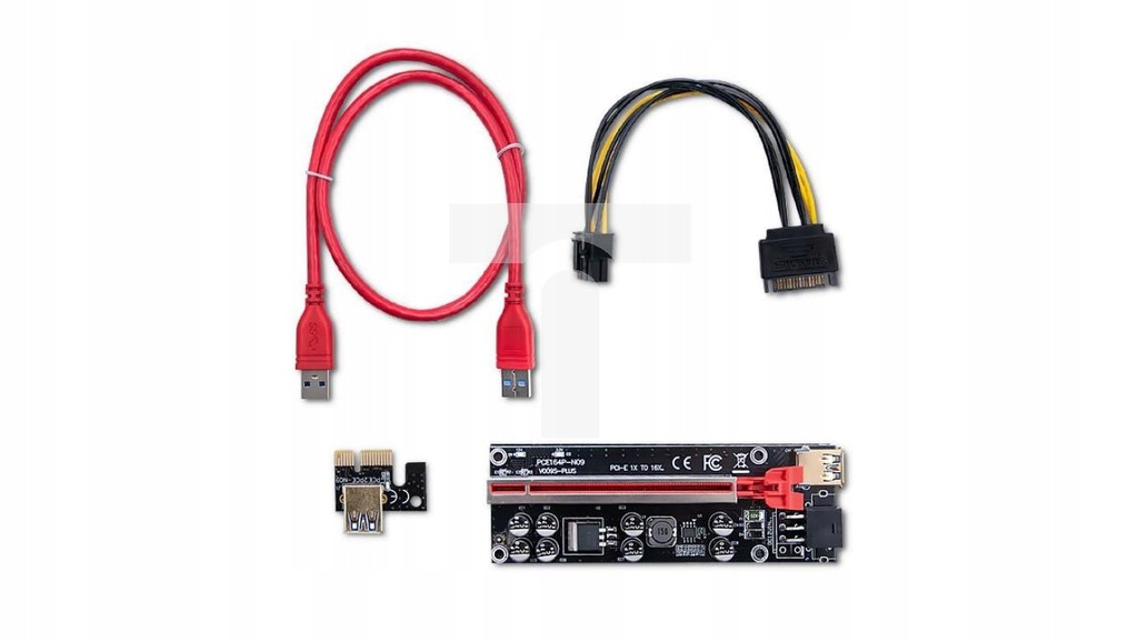 Qoltec Riser PCI-E 1x - 16x USB 3.0 ver. 009S