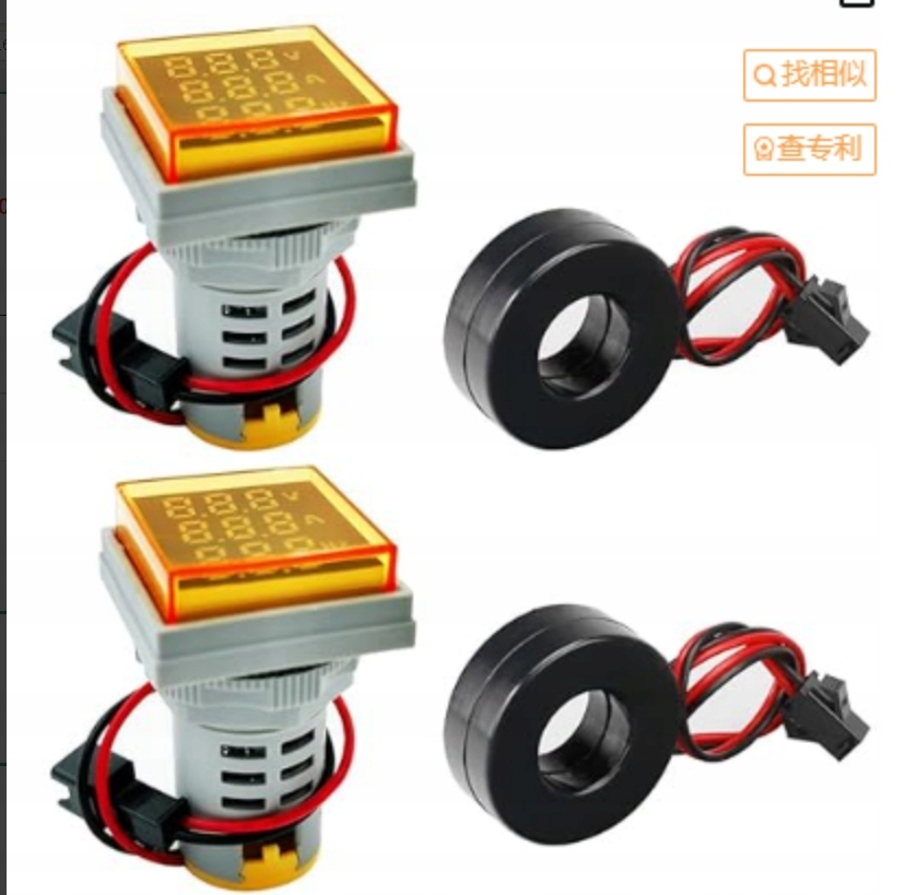 Wielofunkcyjny miernik cyfrowy z przekładnikiem prądowym AC 50-500V 22mm