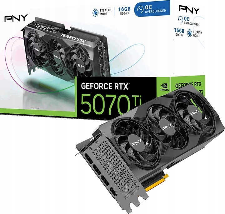 Karta graficzna PNY GeForce RTX 5070 Ti Overclocked 16GB GDDR7 DLSS 4