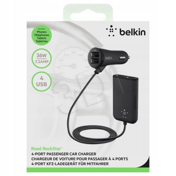 Ładowarka samochodowa Belkin Road Rockstar 4xUSB