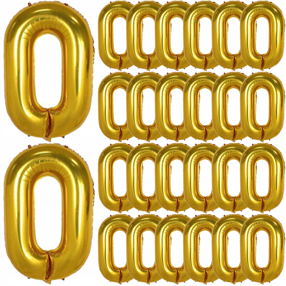 Digit Balloons Birthday Party 80s Wall Décor Gold