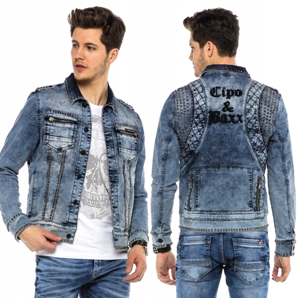 CIPO BAXX KURTKA JEANSOWA ĆWIEKOWANA NEW CJ250~L