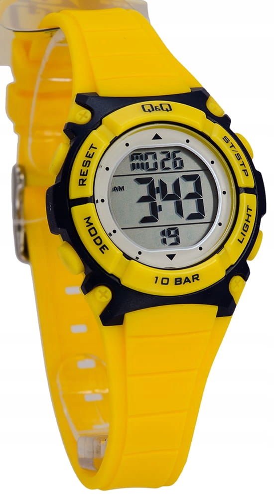 Żółty Zegarek Q&Q - M187-801 2Lata GW