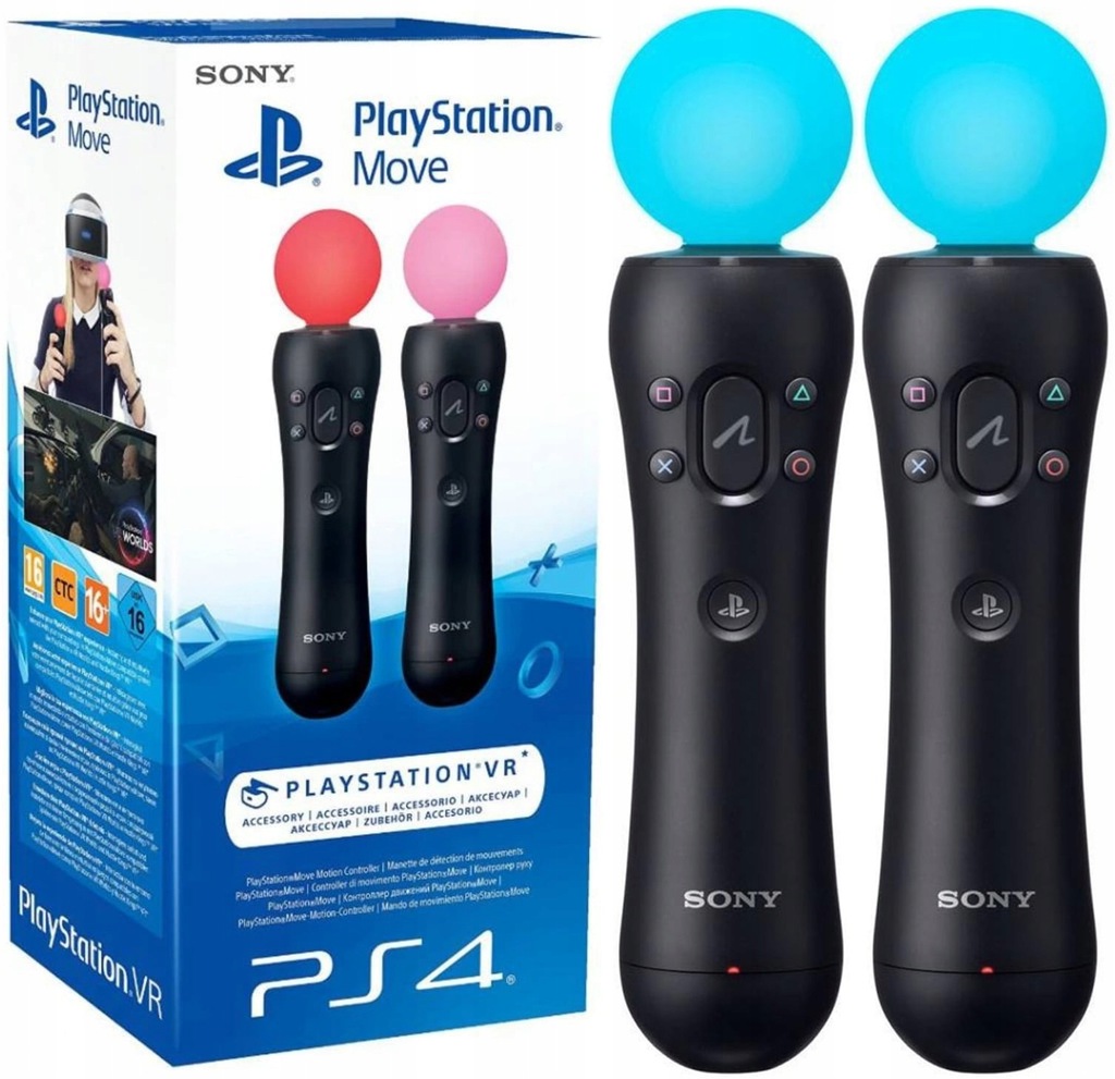 Kontroler ruchu VR Twin Pack Sony 2 x Move PS4