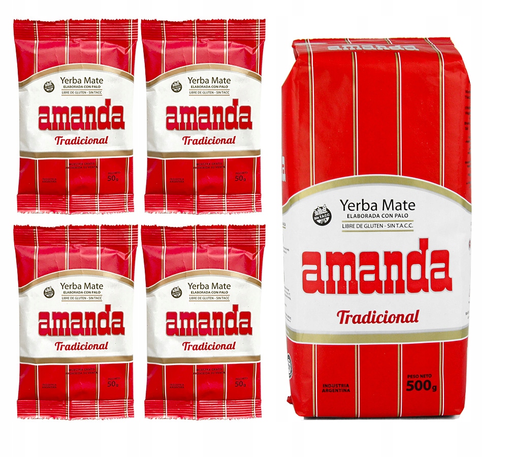 Yerba Mate AMANDA KLASYCZNA 500g + 4x50g gratis