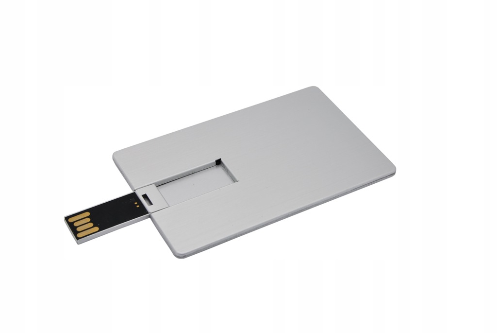 Metalowa karta pendrive 8 GB na prezent z LOGO