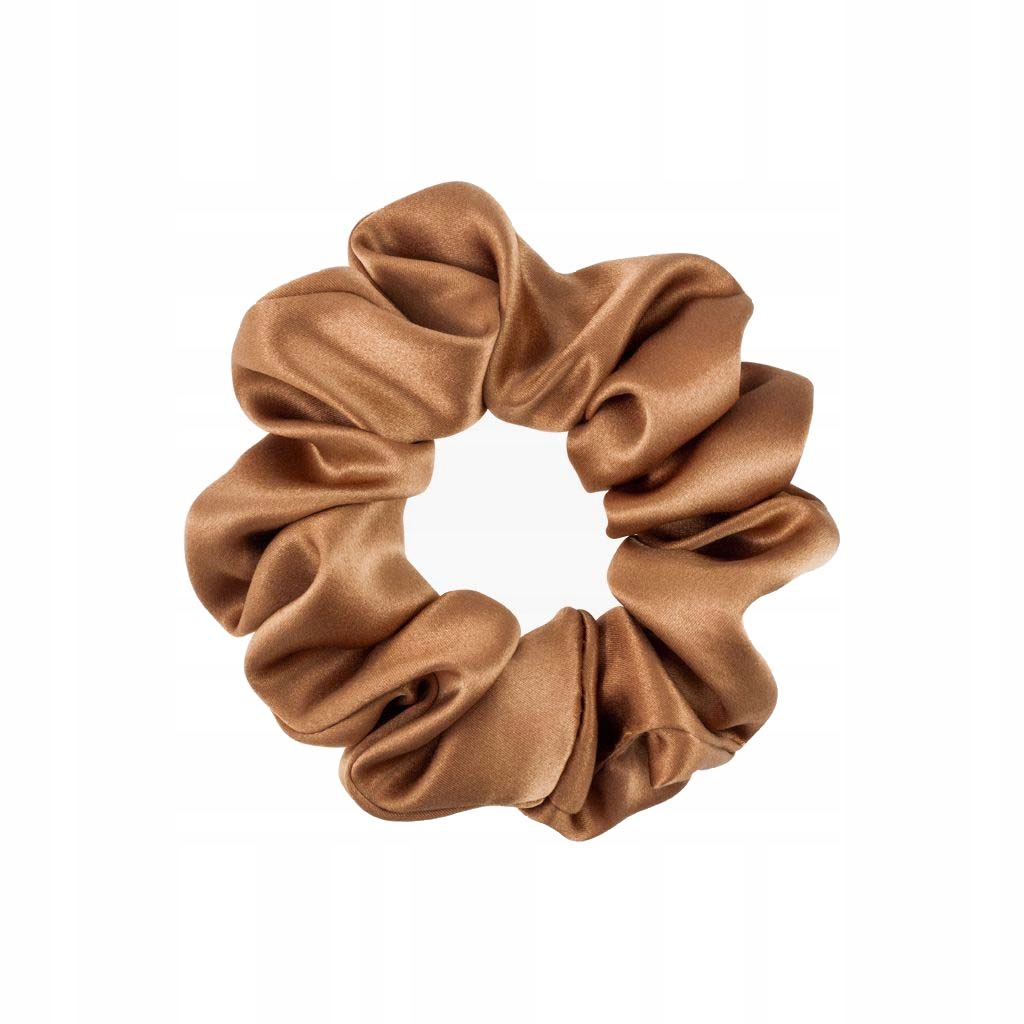 Satynowa scrunchie gumka jedwab ALMANIA - toffi