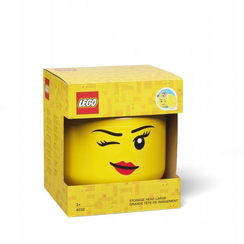 Pojemnik duża głowa LEGO - Dziewczynka (Oczko)