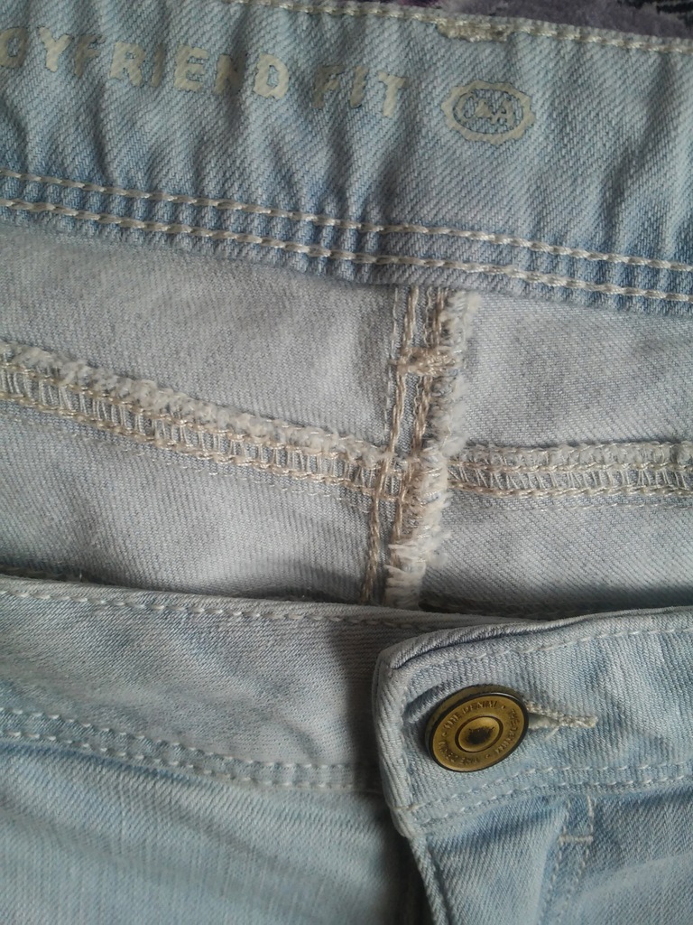 C&A JEANSY denim łaty 44 + MOHITO bluzka XL