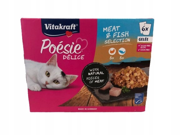 VITAKRAFT POESIE DELICE GELEE Multipak z rybą 6x85