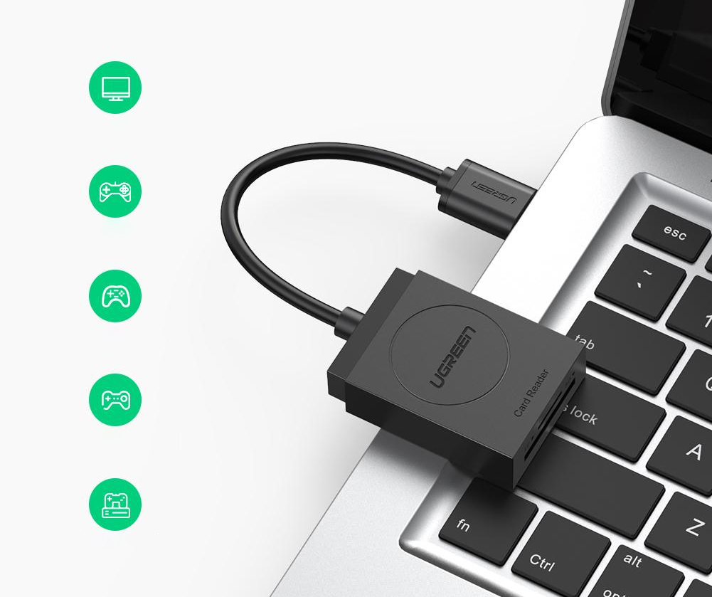 Купить USB-АДАПТЕР UGREEN ДЛЯ СЧИТЫВАНИЯ SD И MICRO SD КАРТ: отзывы, фото, характеристики в интерне-магазине Aredi.ru