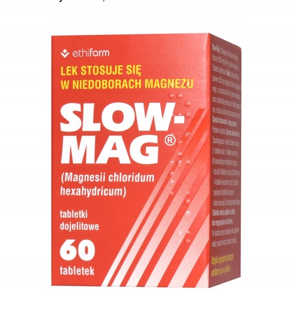 Slow-Mag Magnez Niedobór magnezu 60 tabletek