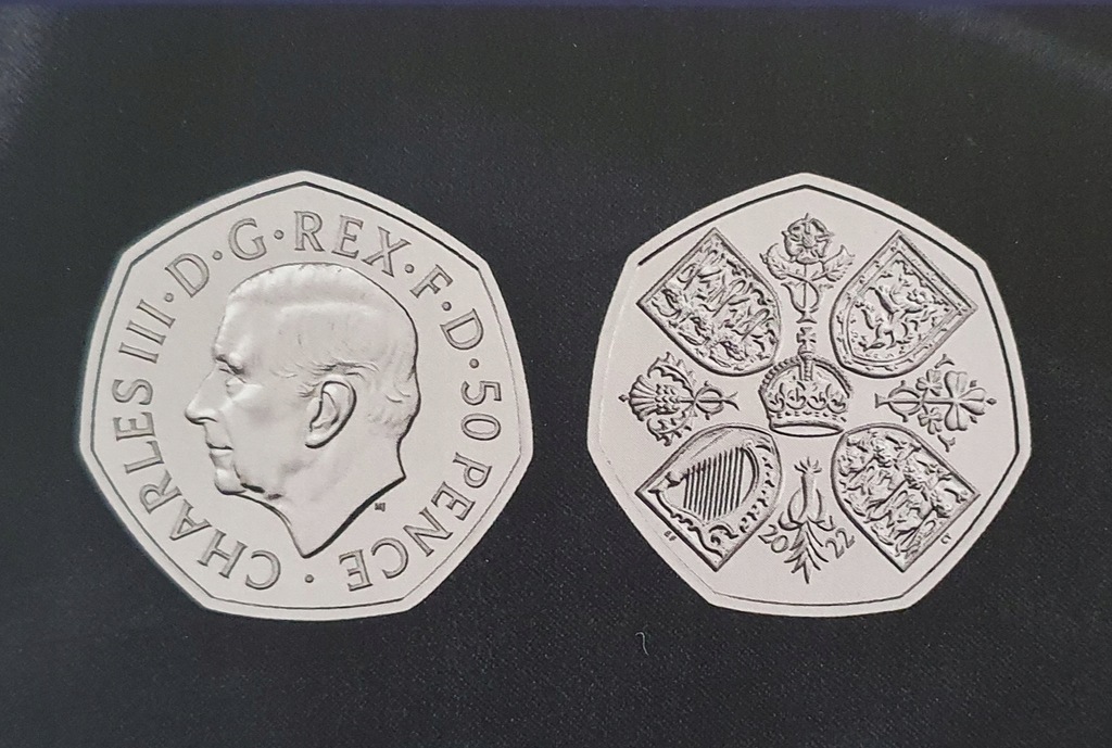 50 pensów UK Król Charles III Moneta kolekcjonersk