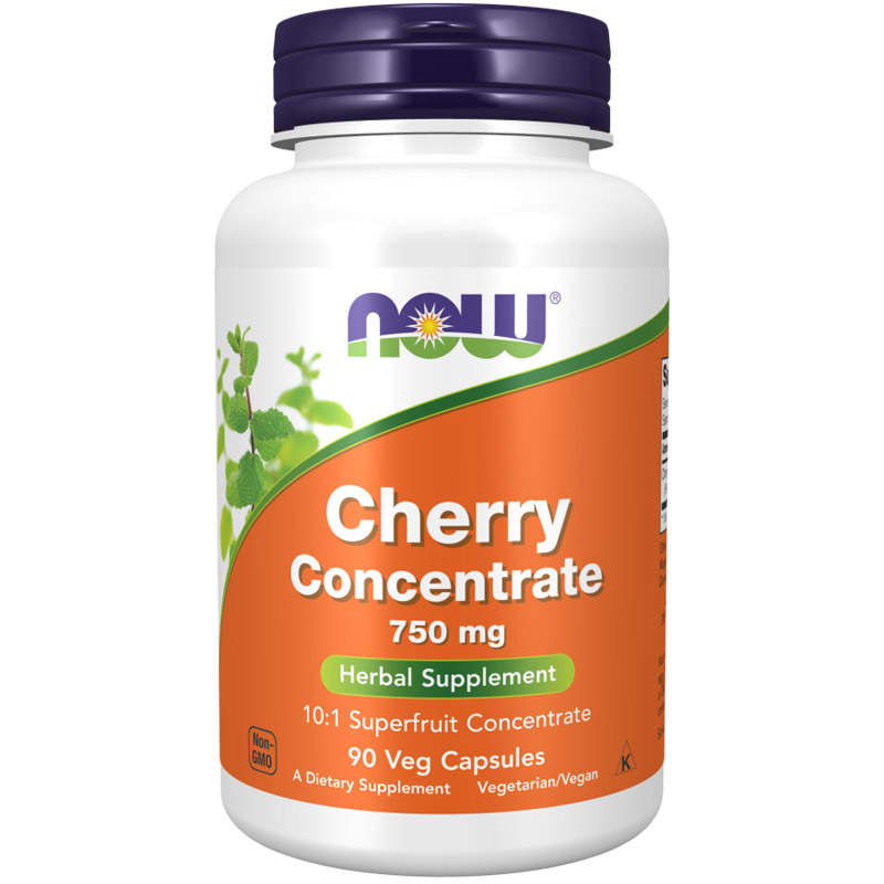 NOW Cherry Concentrate 750mg 90vegcaps OWOCE WIŚNI