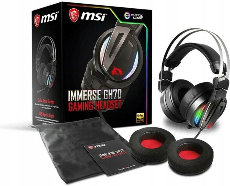 SŁUCHAWKI GAMINGOWE MSI IMMERSE GH70 RGB