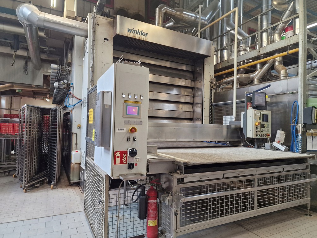 Piec piekarniczy tunelowy, termoolejowy Winkler Miwe 90 m2