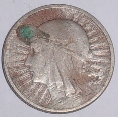 2 złote - głowa kobiety - Polska - II RP - moneta srebrna - 1933 rok