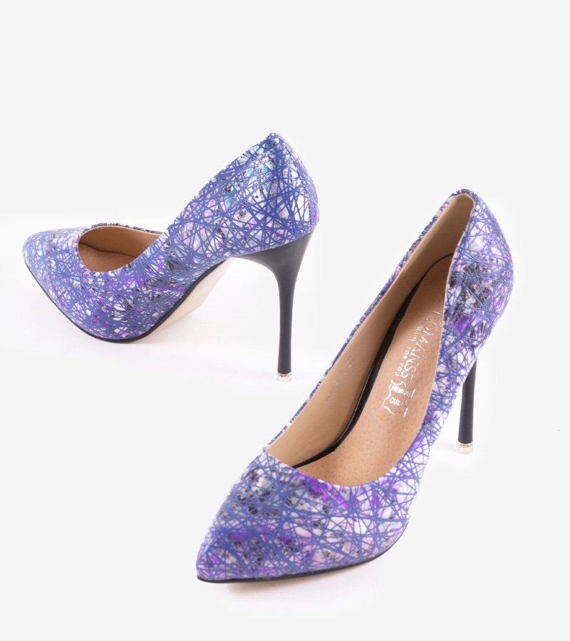 Купить Фиолетовые туфли на высоком каблуке, туфли-лодочки с цветочным узором, туфли 0116-3 38: отзывы, фото, характеристики в интерне-магазине Aredi.ru