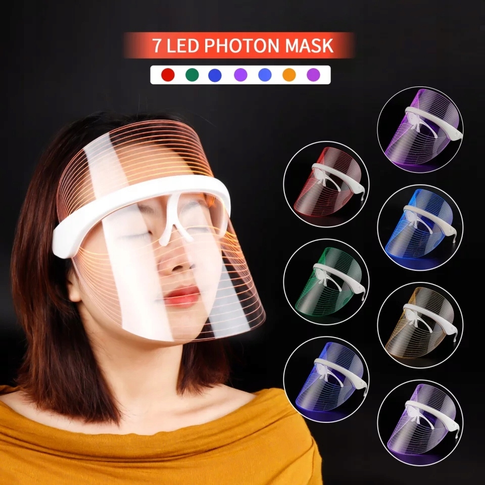 Maska LED 7 kolorów Pielęgnacja profesjonalna