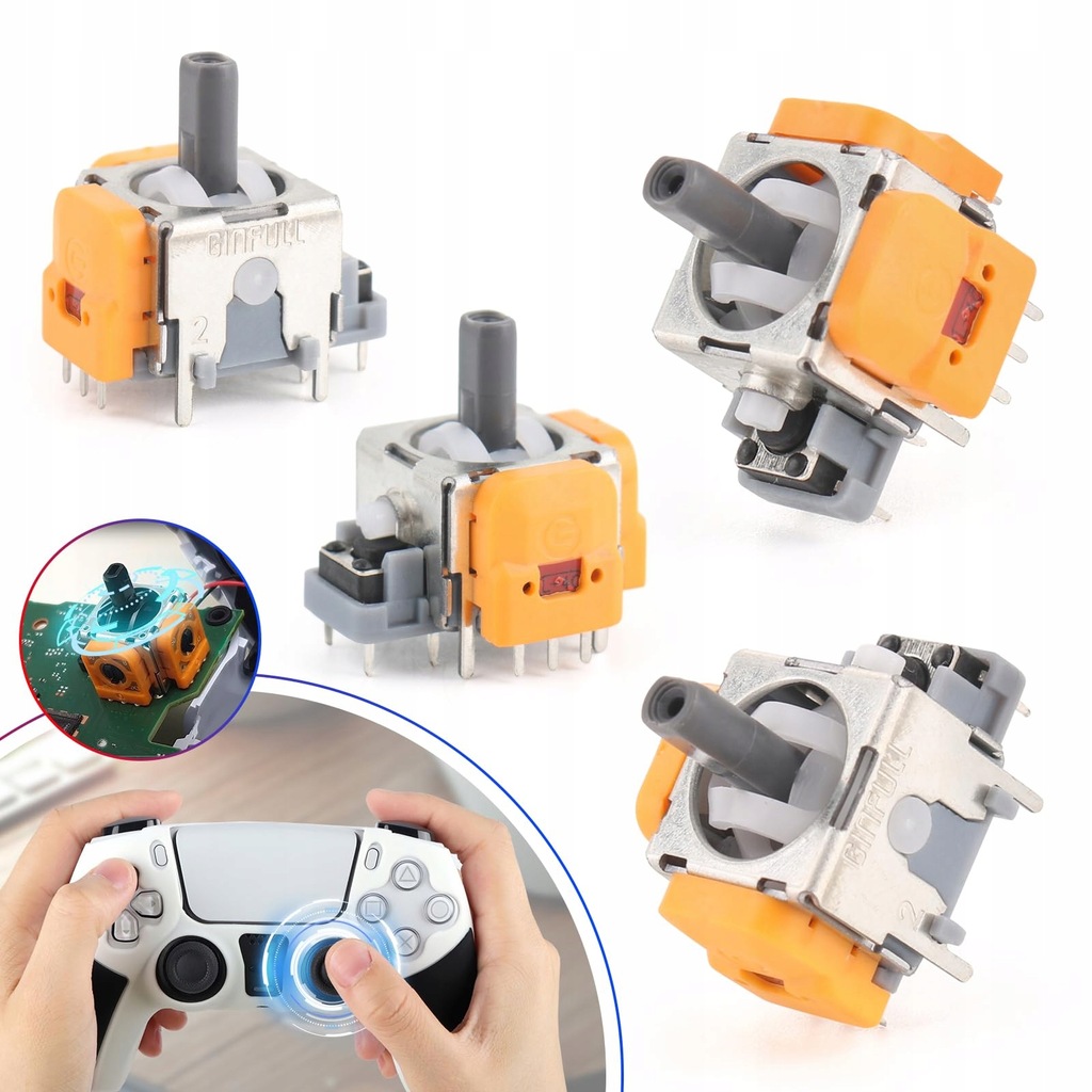 2x Drążek gałka analog efekt Hall'a magnetyczny do PS5 Dualsense