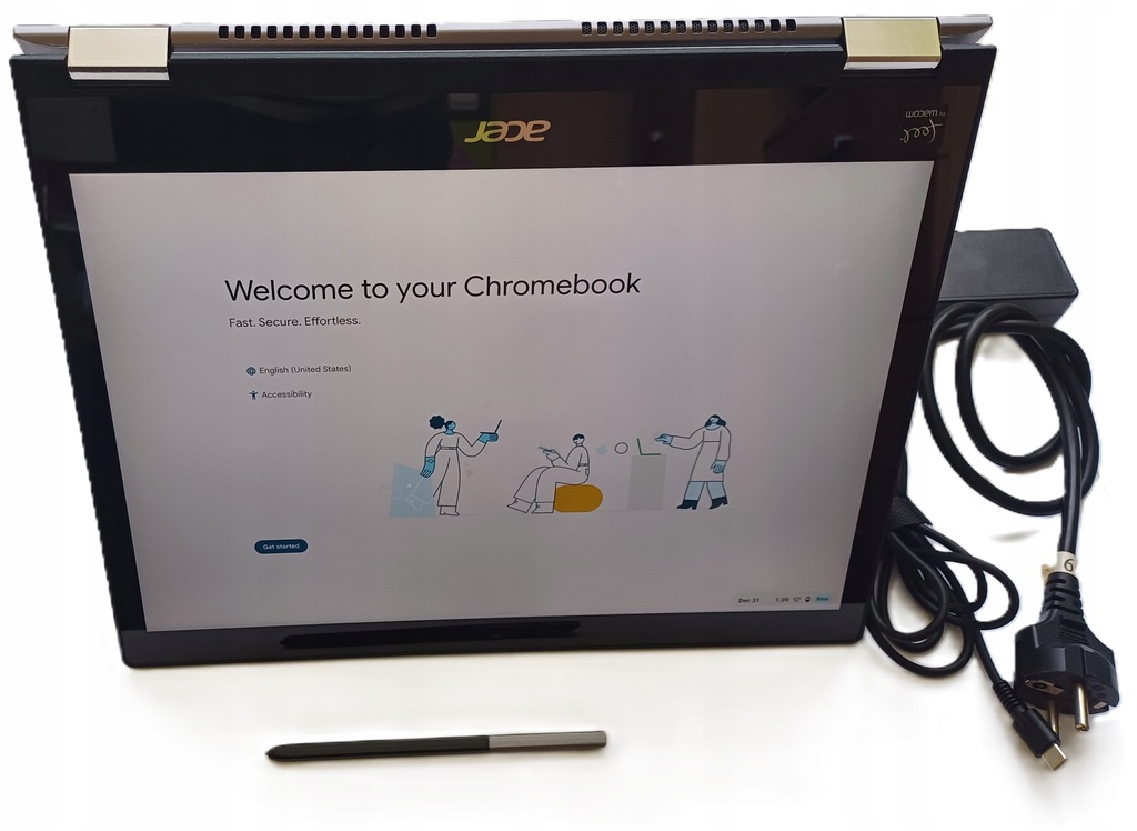 Chromebook Acer Spin 13 i5 Intel i5 8 GB/128 GB srebrny zasilacz - okazja!