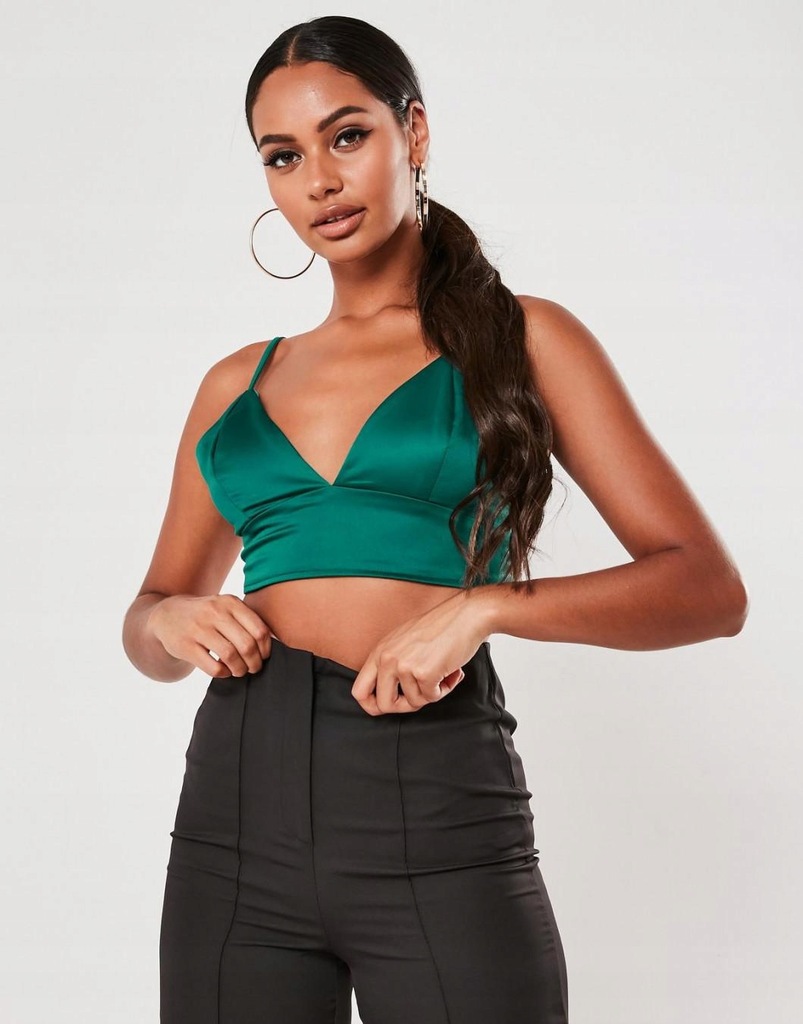 P7S057 MISSGUIDED__MD9 TOP RAMIĄCZKA DEKOLT__S