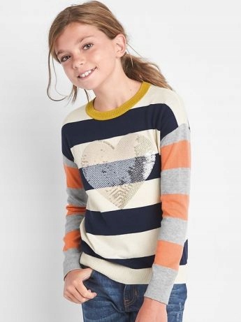 GAP cienki sweter cekiny paski ŚLICZNY j zara 8T