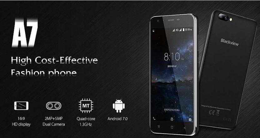 Smartfon Blackview A7 1GB/8GB 2.8 mAh MediaTek MT6